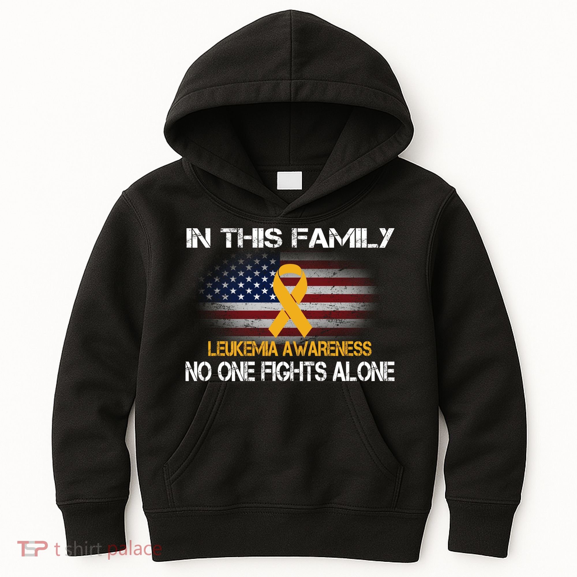 Leukemia No One Fights Alone Kids Hoodie