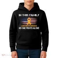 Leukemia No One Fights Alone Kids Hoodie thumb 4