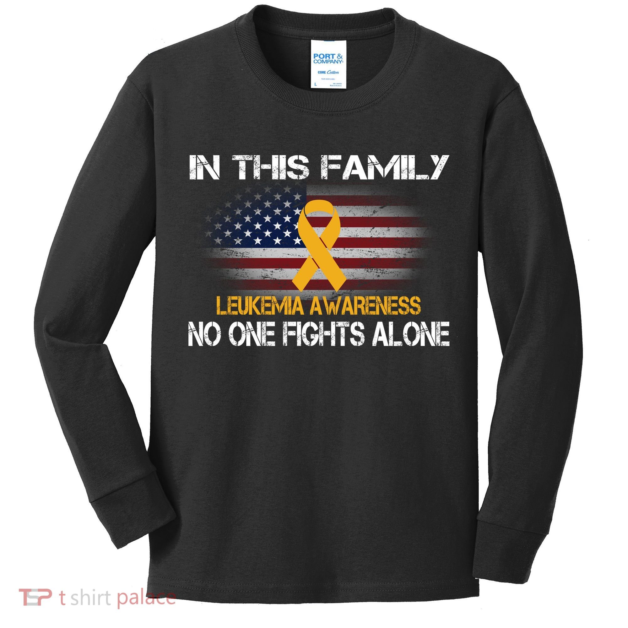 Leukemia No One Fights Alone Kids Long Sleeve Shirt