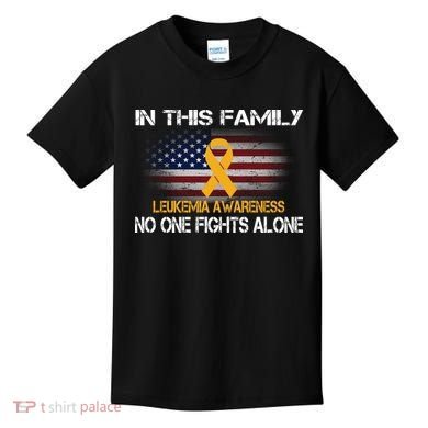 Leukemia No One Fights Alone Kids T-Shirt
