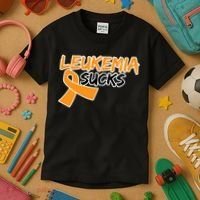 Leukemia Sucks Kids T-Shirt thumb 3