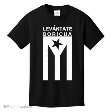 Levantate Boricua Flag Ricky Renuncia Kids T-Shirt