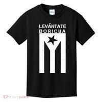 Levantate Boricua Flag Ricky Renuncia Kids T-Shirt thumb 0