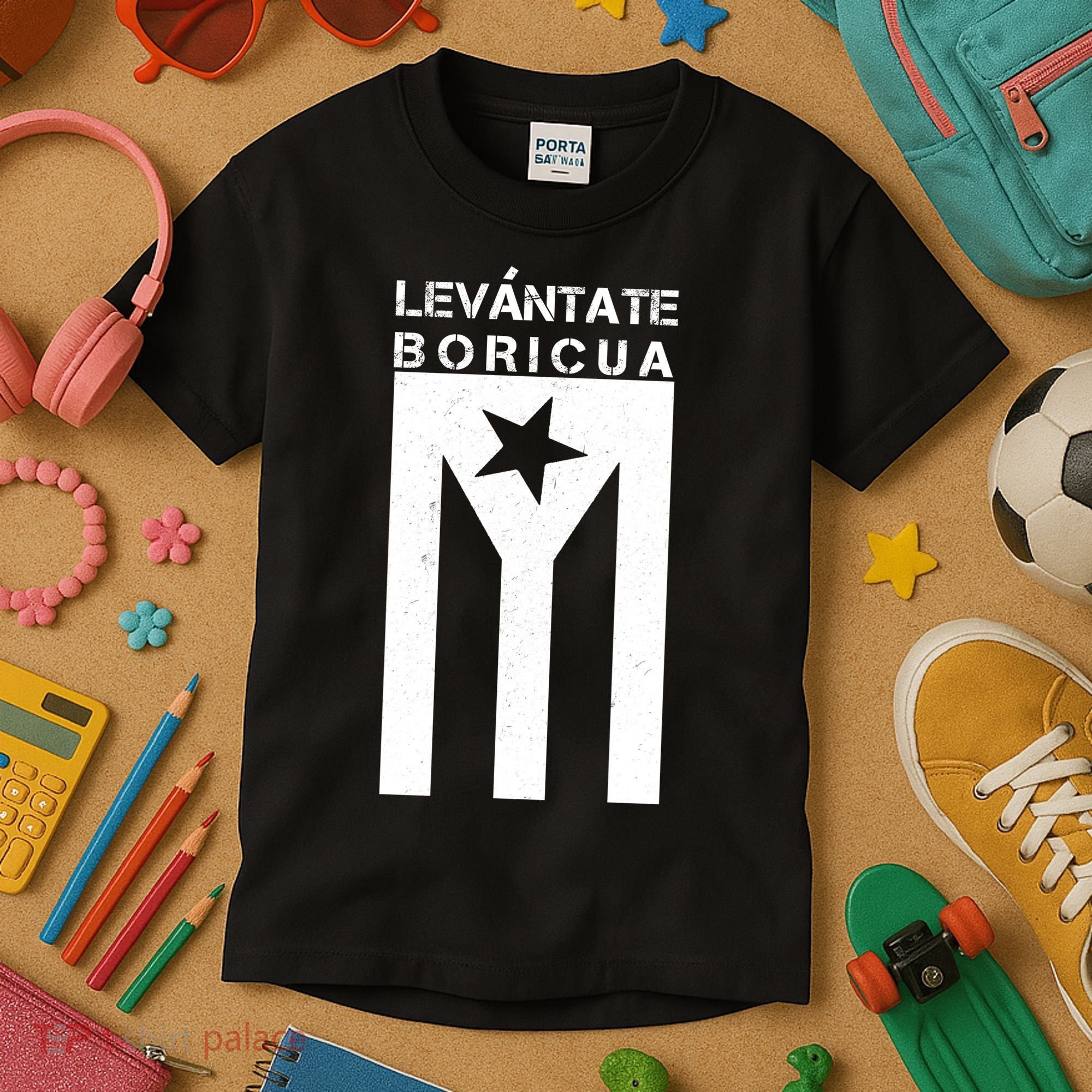 Levantate Boricua Flag Ricky Renuncia Kids T-Shirt