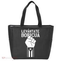 Levantate Boricua Ricky Renuncia Puerto Rico Tote Bag thumb 0