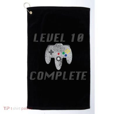 Level 10 Complete 10th Birthday Golf Towel