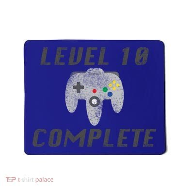 Level 10 Complete 10th Birthday Mousepad
