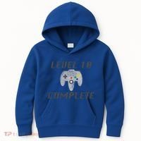 Level 10 Complete 10th Birthday Kids Hoodie thumb 0