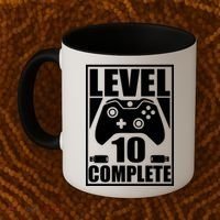 Level 10 Complete Video Gamer 10th Birthday Coffee Mug thumb 2