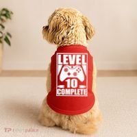 Level 10 Complete Video Gamer 10th Birthday Doggie Tank thumb 2