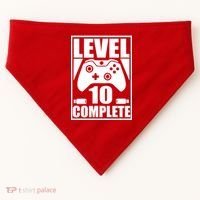 Level 10 Complete Video Gamer 10th Birthday USA-Made Doggie Bandana thumb 0