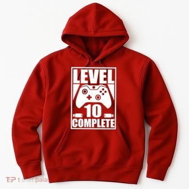 Level 10 Complete Video Gamer 10th Birthday Hoodie