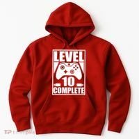 Level 10 Complete Video Gamer 10th Birthday Hoodie thumb 0