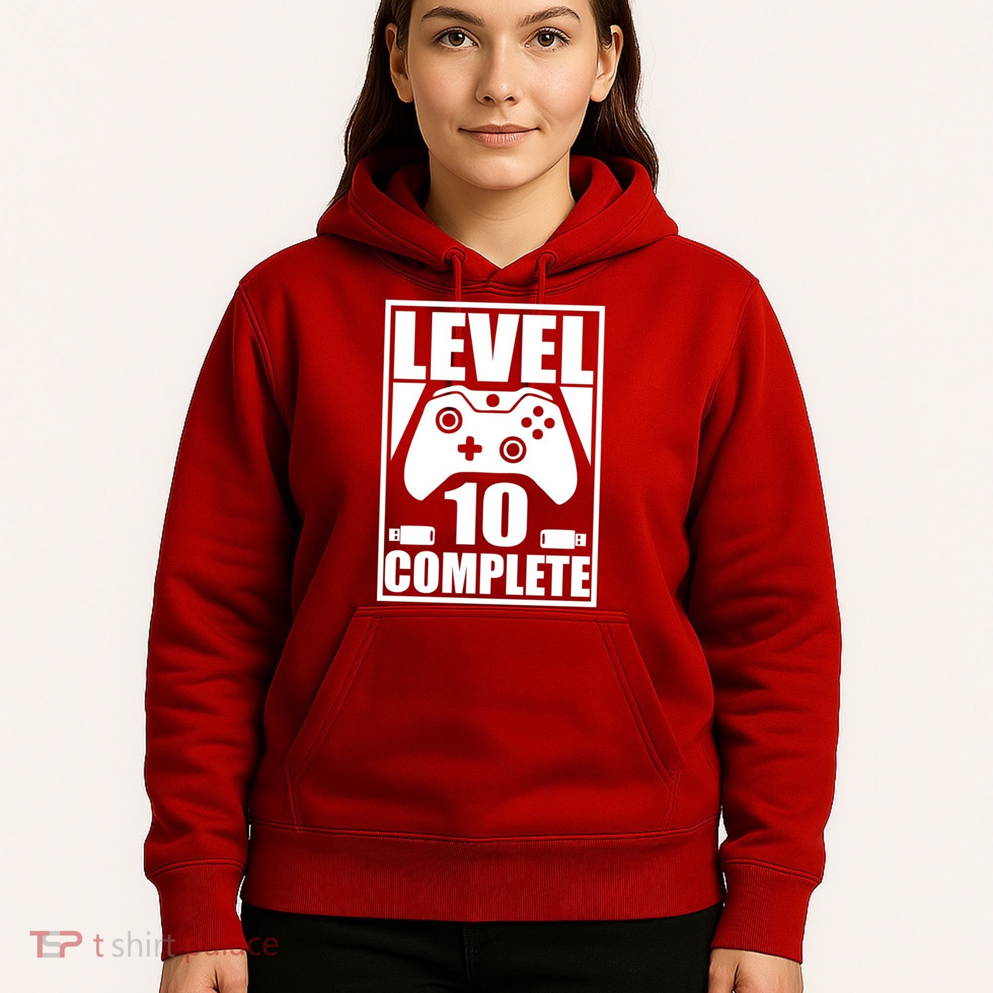 Level 10 Complete Video Gamer 10th Birthday Hoodie
