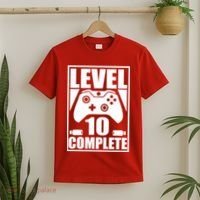 Level 10 Complete Video Gamer 10th Birthday T-Shirt thumb 2