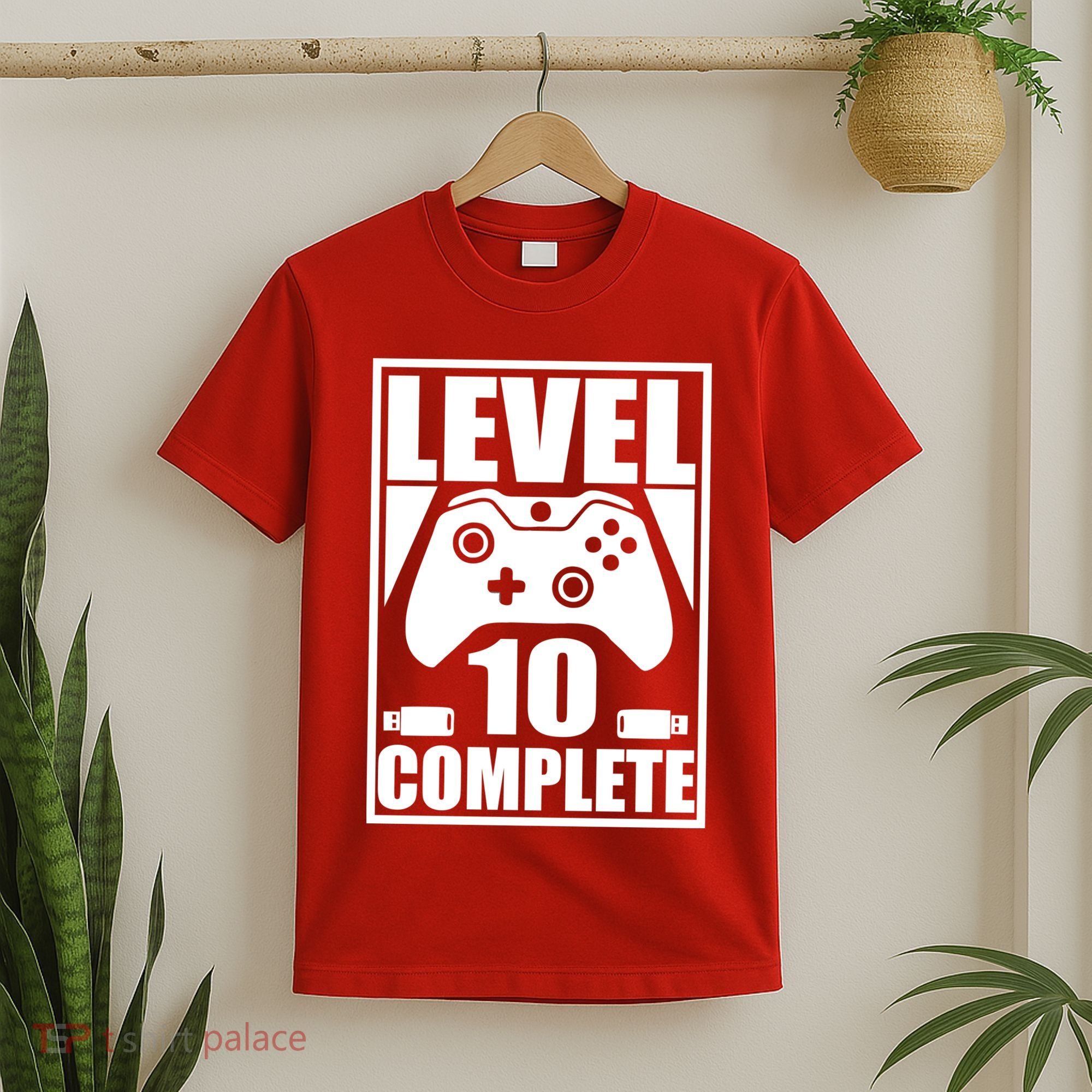 Level 10 Complete Video Gamer 10th Birthday T-Shirt