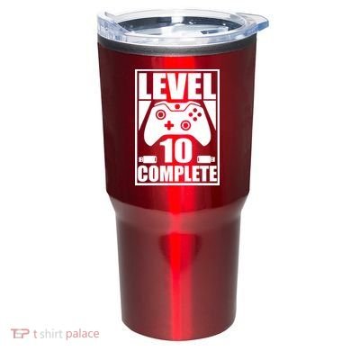 Level 10 Complete Video Gamer 10th Birthday Tumbler