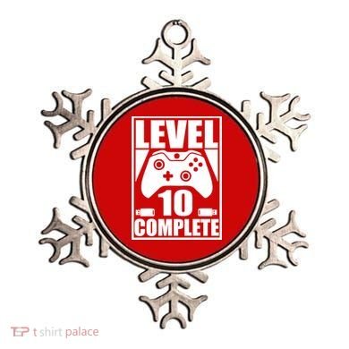 Level 10 Complete Video Gamer 10th Birthday Ornament