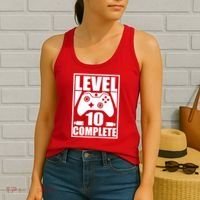 Level 10 Complete Video Gamer 10th Birthday Women's Tank Top thumb 2