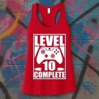 Level 10 Complete Video Gamer 10th Birthday Women's Tank Top thumb 3