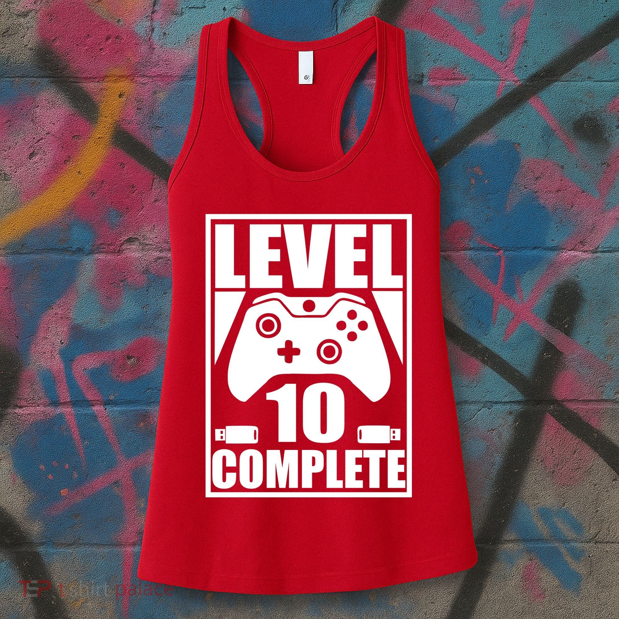 Level 10 Complete Video Gamer 10th Birthday Women's Tank Top