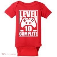 Level 10 Complete Video Gamer 10th Birthday Baby Bodysuit thumb 0