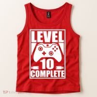 Level 10 Complete Video Gamer 10th Birthday Tank Top thumb 2