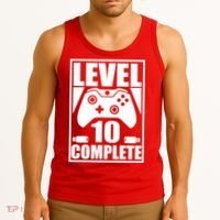 Level 10 Complete Video Gamer 10th Birthday Tank Top thumb 3