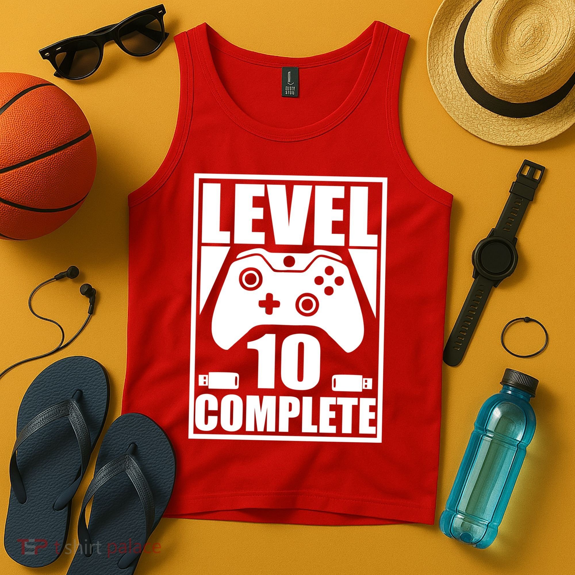 Level 10 Complete Video Gamer 10th Birthday Tank Top