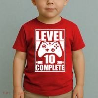 Level 10 Complete Video Gamer 10th Birthday Toddler T-Shirt thumb 2