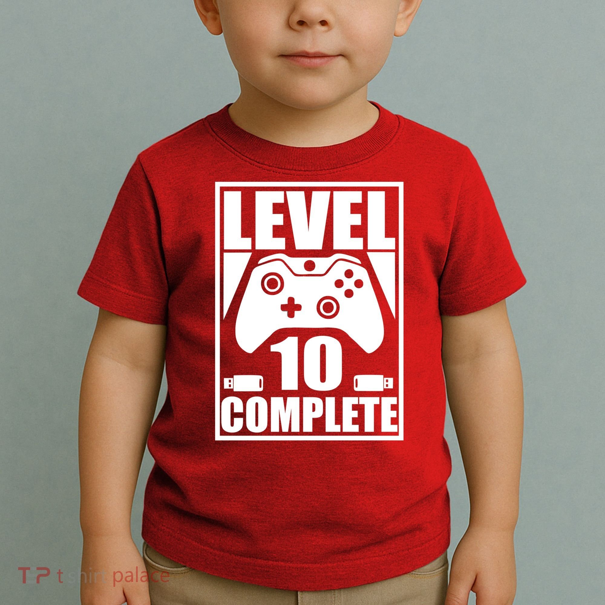 Level 10 Complete Video Gamer 10th Birthday Toddler T-Shirt
