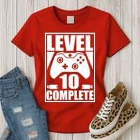 Level 10 Complete Video Gamer 10th Birthday Women's T-Shirt thumb 3