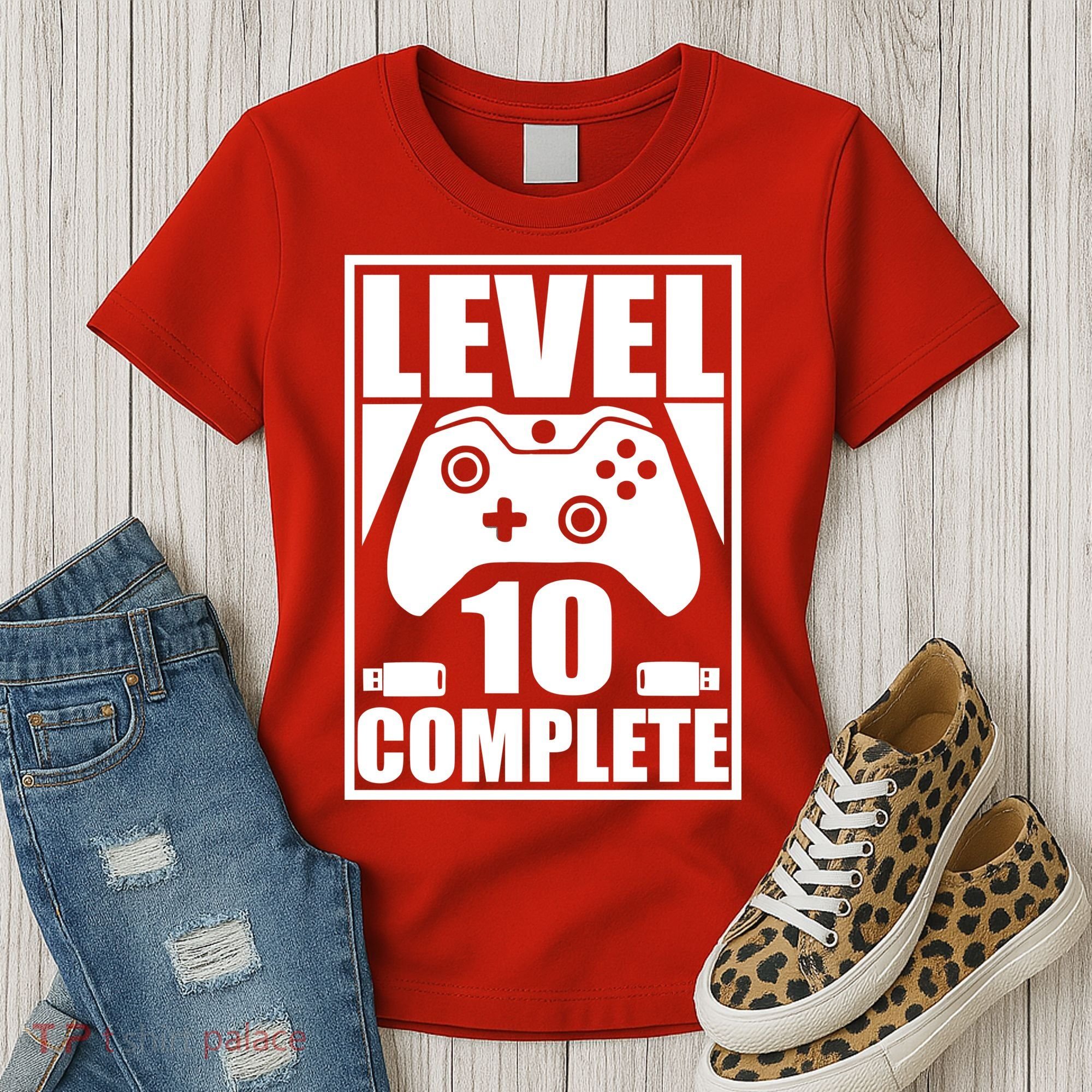 Level 10 Complete Video Gamer 10th Birthday Women's T-Shirt
