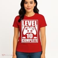 Level 10 Complete Video Gamer 10th Birthday Women's T-Shirt thumb 4