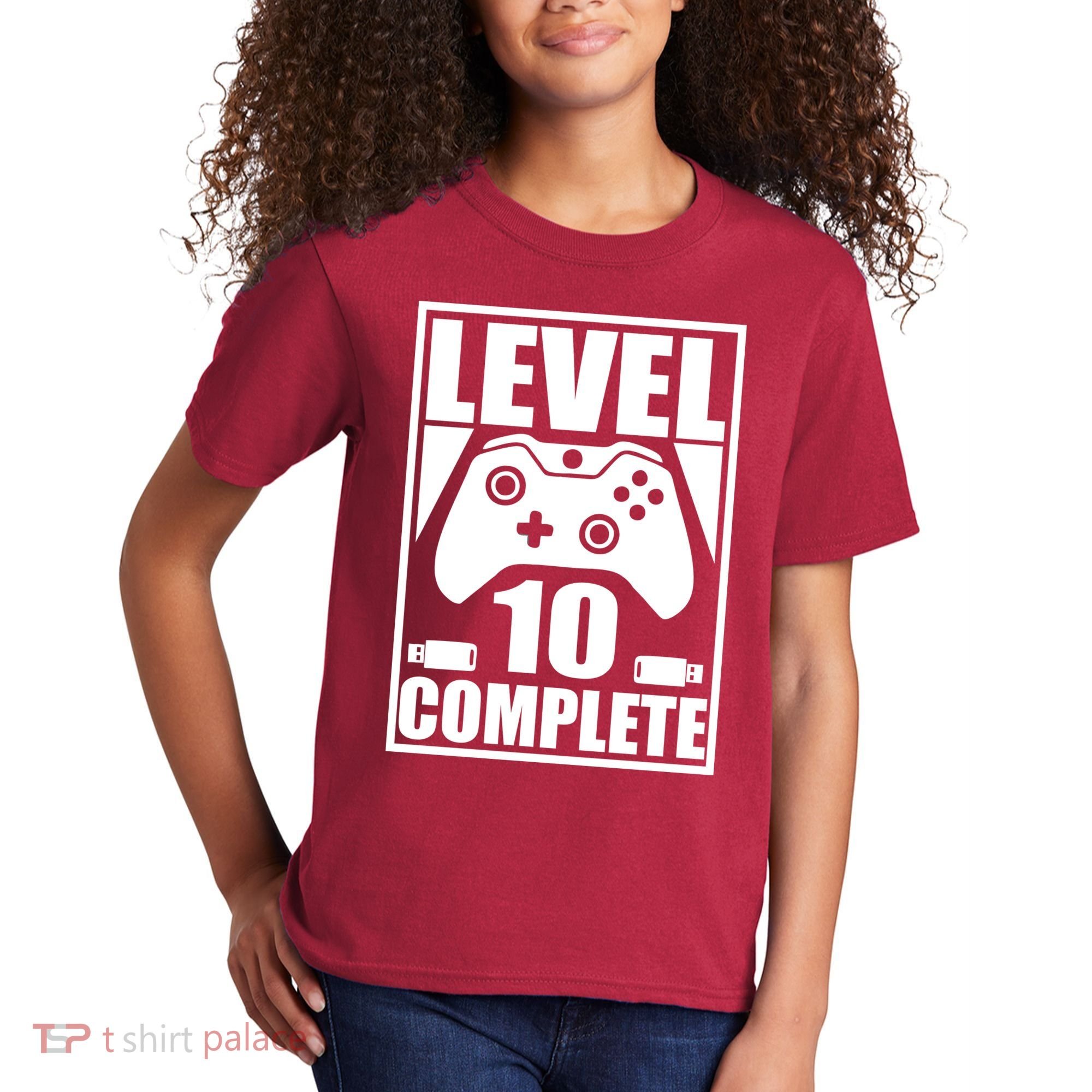 Level 10 Complete Video Gamer 10th Birthday Kids T-Shirt