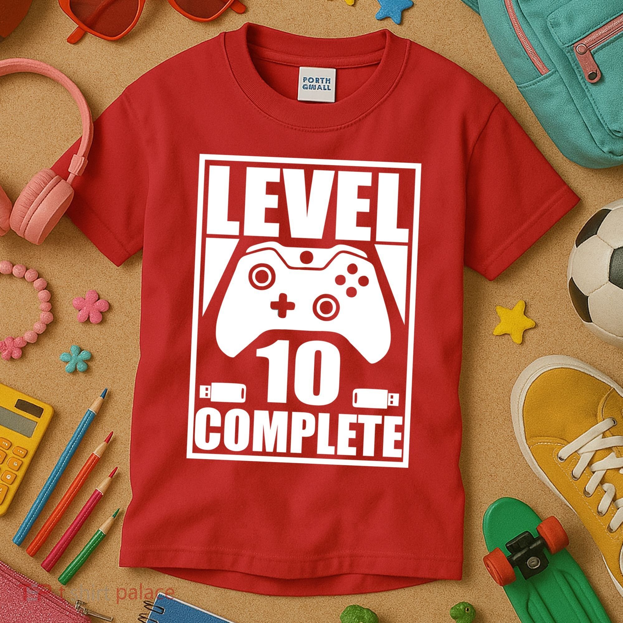 Level 10 Complete Video Gamer 10th Birthday Kids T-Shirt