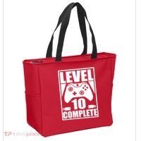 Level 10 Complete Video Gamer 10th Birthday Tote Bag thumb 2
