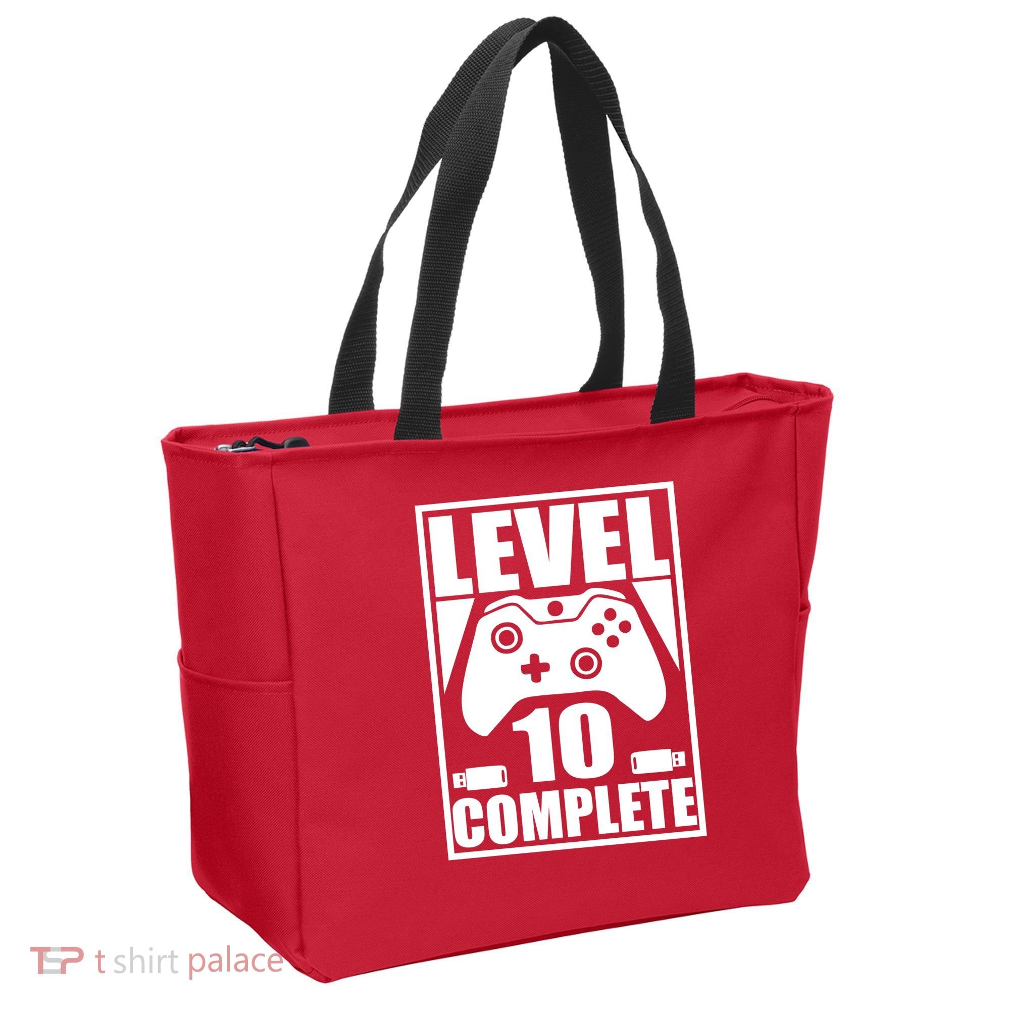 Level 10 Complete Video Gamer 10th Birthday Tote Bag