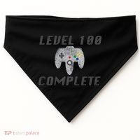 Level 100 Complete 100th Birthday USA-Made Doggie Bandana thumb 0