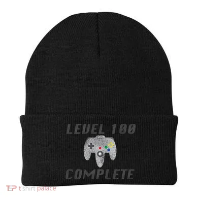 Level 100 Complete 100th Birthday Beanie