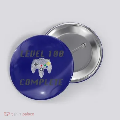 Level 100 Complete 100th Birthday Button