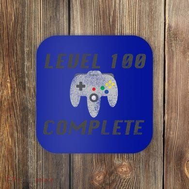 Level 100 Complete 100th Birthday Coaster