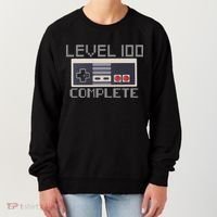 Level 100 Complete Retro Gamer 100th Birthday Women's Sweatshirt thumb 0