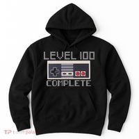 Level 100 Complete Retro Gamer 100th Birthday Hoodie thumb 0