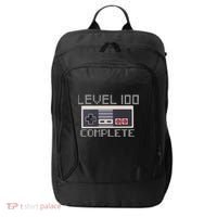 Level 100 Complete Retro Gamer 100th Birthday City Backpack thumb 0