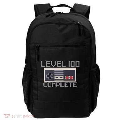 Level 100 Complete Retro Gamer 100th Birthday Backpack
