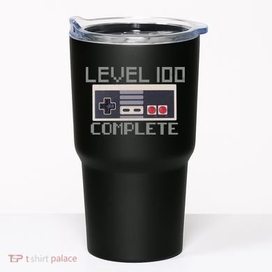 Level 100 Complete Retro Gamer 100th Birthday Tumbler