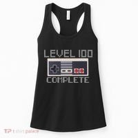 Level 100 Complete Retro Gamer 100th Birthday Women's Tank Top thumb 0