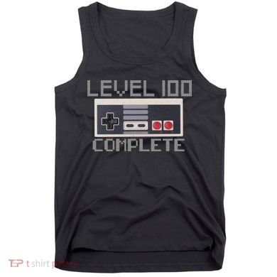 Level 100 Complete Retro Gamer 100th Birthday Tank Top
