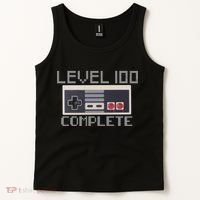 Level 100 Complete Retro Gamer 100th Birthday Tank Top thumb 2